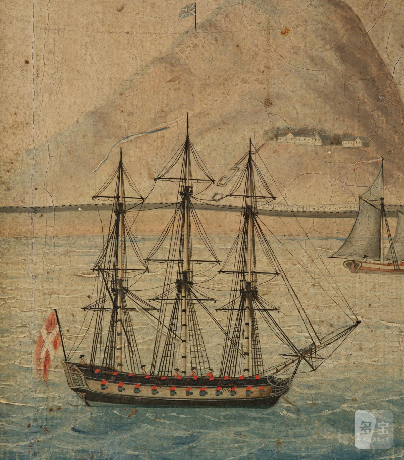 A rare Chinese Export painting of 'Table Mountain', - 图6
